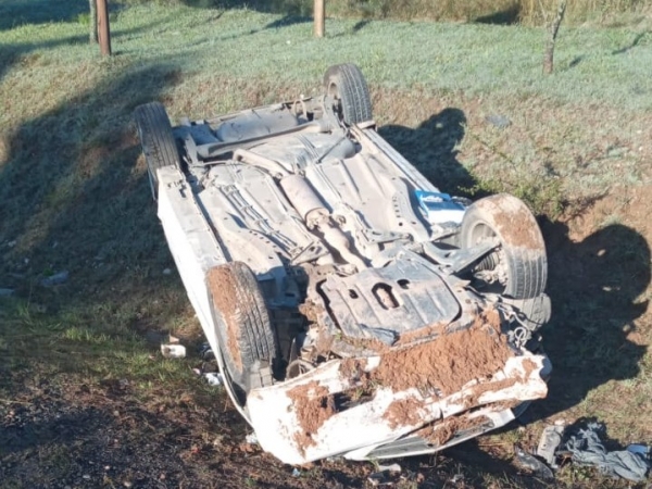 Otro vuelco sobre ruta 38: un hombre result&oacute; herido en Valle Hermoso