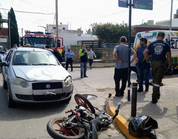Una joven embarazada result&oacute; herida en un accidente de tr&aacute;nsito en La Falda