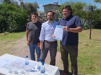 Inician la obra de perforaci&oacute;n para mejorar el abastecimiento de agua en un sector de Huerta Grande