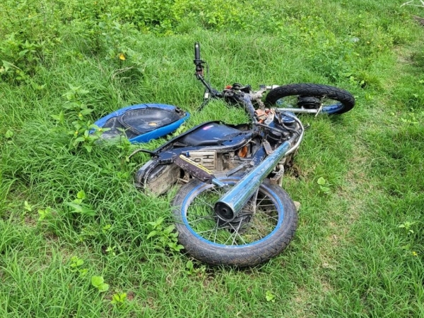 Encontraron desarmada una moto robada en La Falda