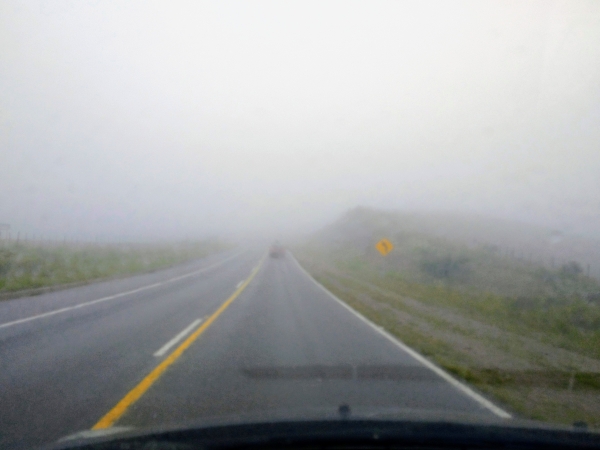 Corte total en el Camino del Cuadrado debido a la presencia de niebla