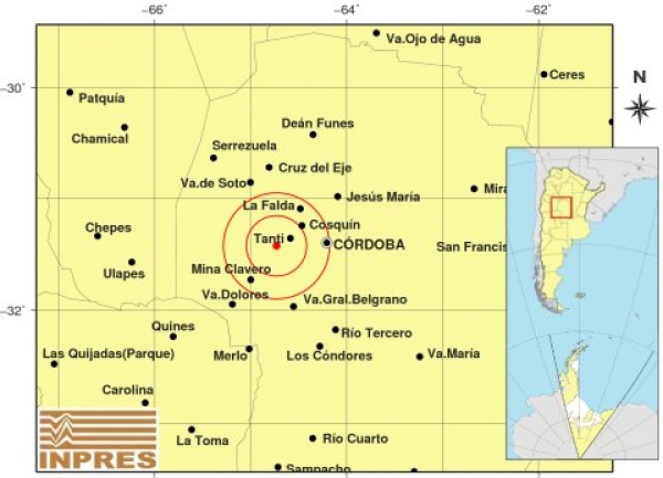 Un temblor sacudi&oacute; la madrugada en Punilla