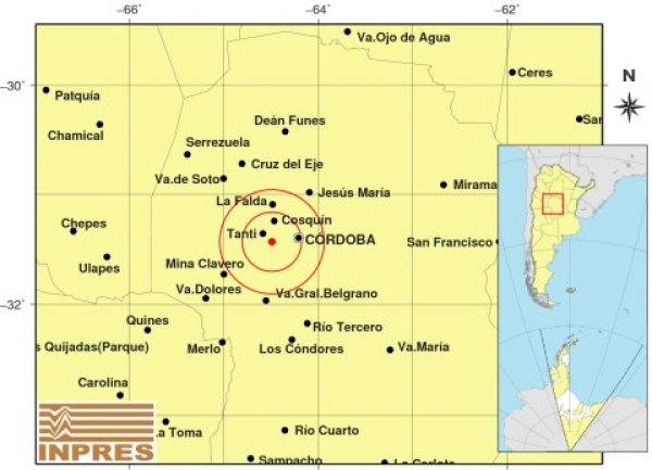 Un temblor sacudi&oacute; la madrugada de Punilla