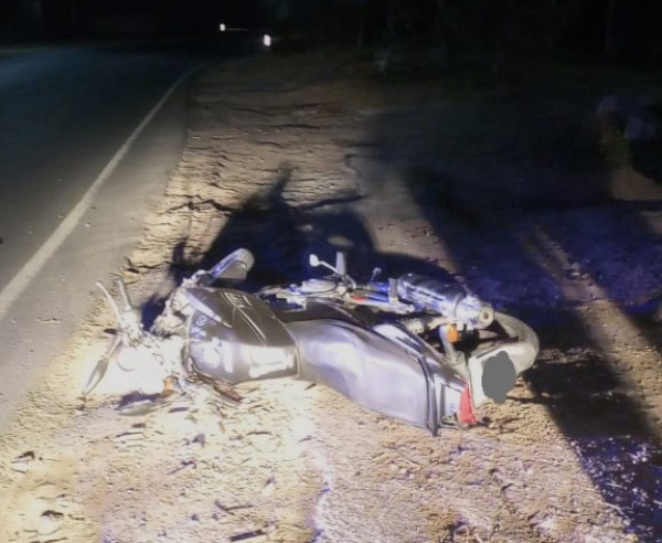 Motociclista accidentado en Huerta Grande