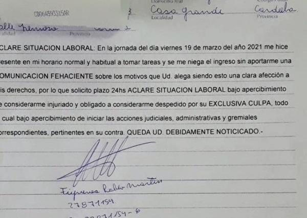 Valle Hermoso: cajero de un supermercado denuncia malas condiciones de trabajo