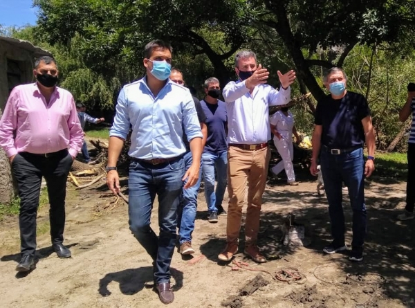 Tormenta en Punilla: funcionarios provinciales recorrieron las zonas afectadas y garantizaron la asistencia