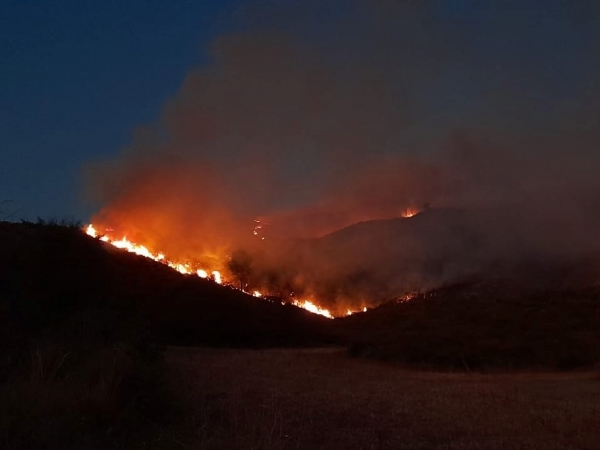 Incendio en Huerta Grande (imagen del mi&eacute;rcoles) 