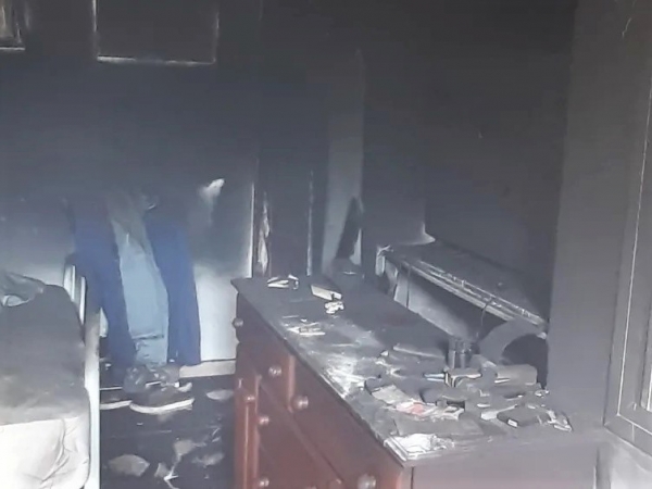 Bomberos de Villa Giardino sofocaron un incendio domiciliario