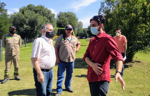 Valle Hermoso: t&eacute;cnicos recorrieron el tramo de v&iacute;as para la vuelta del tren
