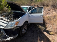Una camioneta desbarranc&oacute; varios metros en el Camino del Cuadrado