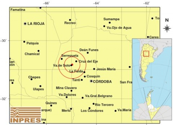 Un leve sismo pudo sentirse en Punilla