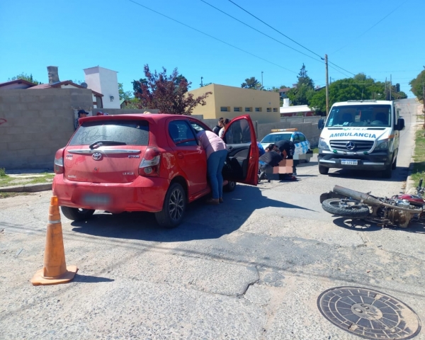 Motociclista herido tras un accidente en Huerta Grande