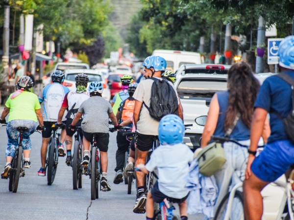Actividad de ciclismo en La Falda