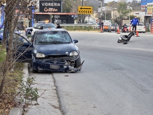 La Falda: motociclista herida en un accidente sobre la Ruta 38