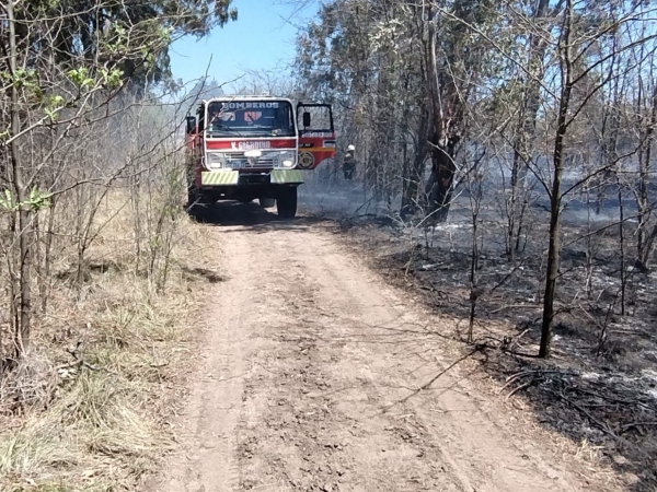 Bomberos controlaron un incendio en Villa Giardino